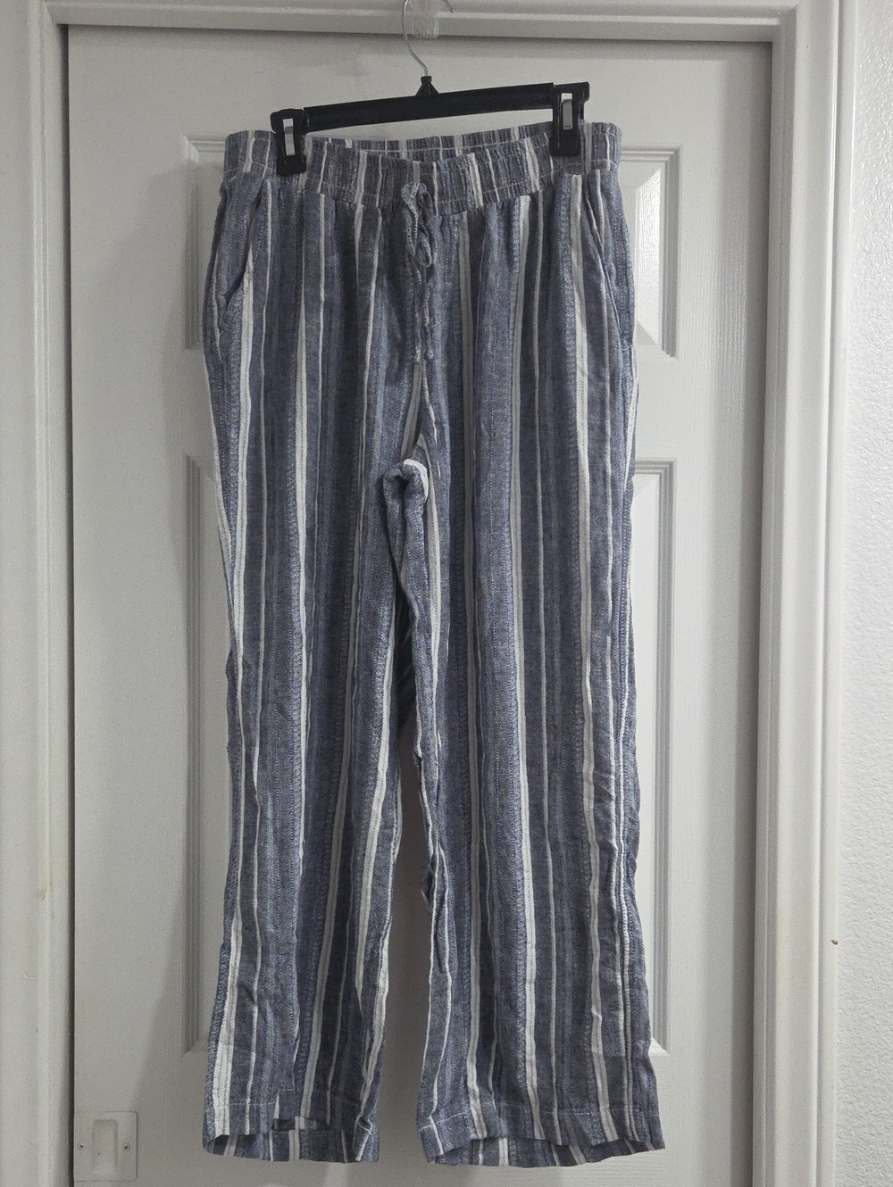Briggs New York Blue and White Striped Top